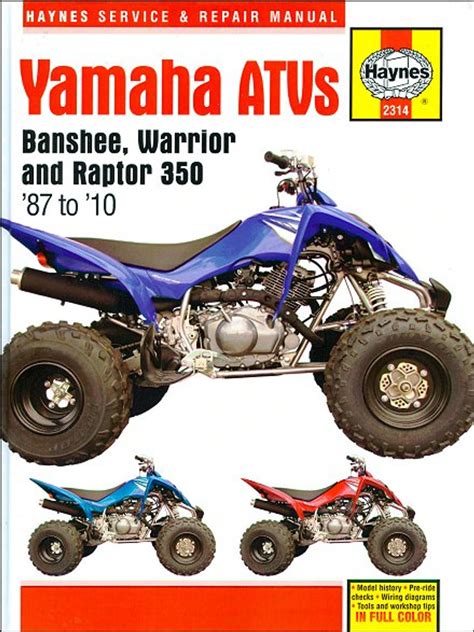 Yamaha yfz350 banshee yfm350x warrior atvs owners workshop manual. - Manuale del lettore di codici di errore cs100 motodok.