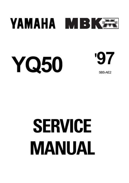 Yamaha yq50 1997 1998 factory service repair manual. - Guide marine engineers by abdul hamid.