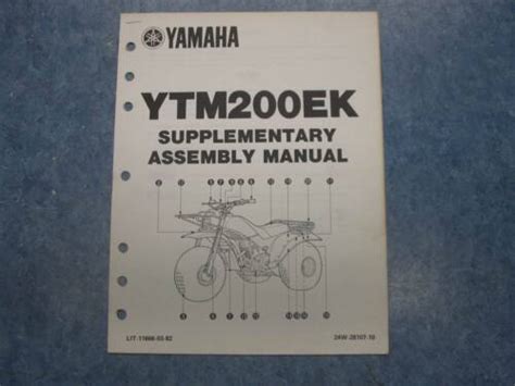 Yamaha ytm 200 ek and ytm 200 el service and repair manual. - 2255 719 1998 arctic cat bearcat wide track cougar panther 550 snowmobile service manual.