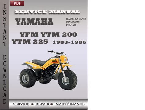 Yamaha ytm 225 1983 1986 factory service repair manual download. - Punjabi mbd guide for 12 class.