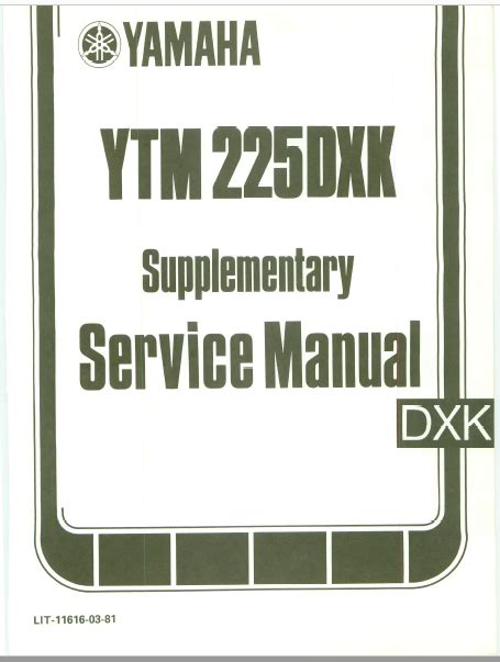 Yamaha ytm225 tri 225 atv workshop repair manual 1983 1987. - Jaguar workshop manual jaguar xj6 xj12 series 3 part no akm9006.