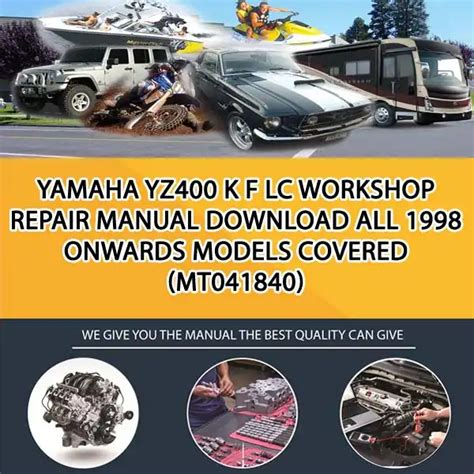 Yamaha yz400 f k l c service repair manual 98 on. - Mechanics of fluids potter 4e solution manual.