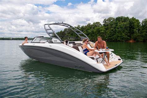 Yamahaboats - Courtesy Yamaha Boats Yamaha’s patented jet-pump cleanouts on the platform allow the boater to remove ingested weeds from inside the boat—a feature no other jet-driven vessel can boast. Also convenient are the flushing ports for rinsing salt water from the cooling passages in the motor—a feature that makes it easy to perform that life …