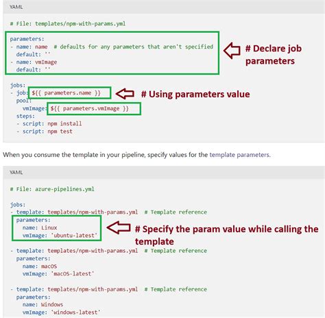 Yaml dict.  How to pass a variable into a YAML template parameter and use it in a conditio...