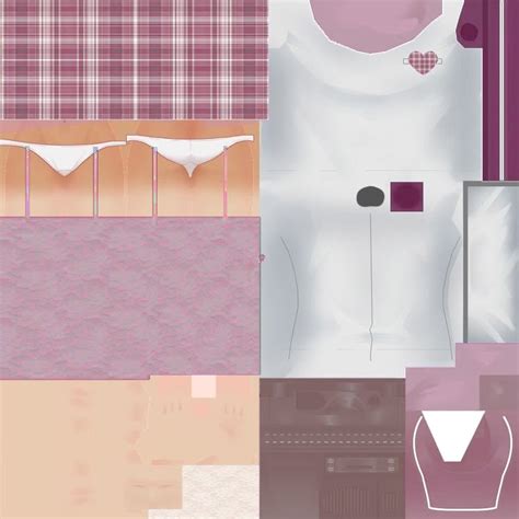 Yandere simulator uniform texture pink.  The texture is NOT mine i just adjusted th...