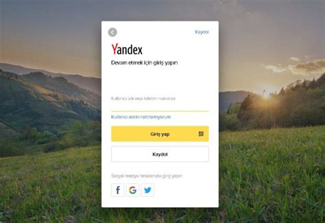 Yandex giriş