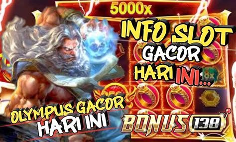 Yang bakal keluar hari ini. Info slot olympus hari.