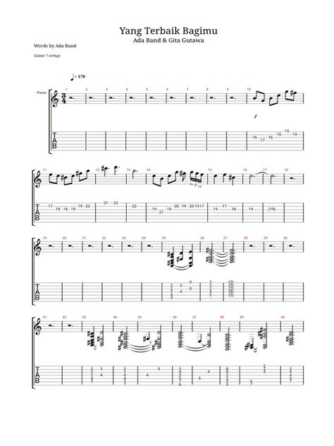 Yang terbaik bagimu lirik dan chord.  Fitur transpose dan auto-scroll tersedia.  Gi...