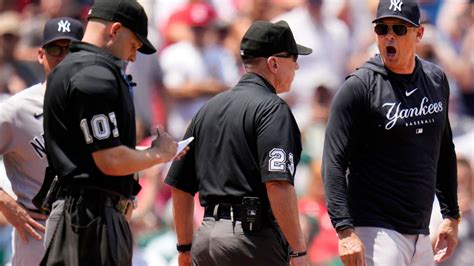 Yankees manager Aaron Boone ejected for 5th time this season