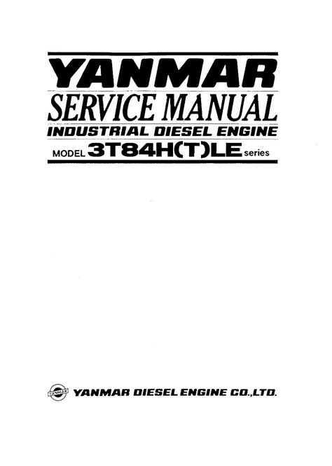 Yanmar 3t84 h l industrial diesel engine full service repair manual. - John deere computer trak 350 handbuch.
