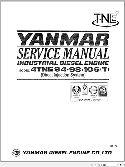 Yanmar 4tne94 98 106 diesel engine factory service repair workshop manual instant download. - Cancer de mama manual de tratamiento psicologico.