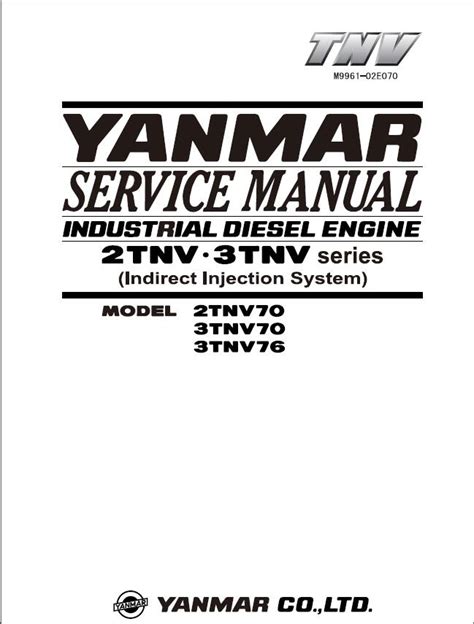 Yanmar industrial engine 2tnv70 3tnv70 3tnv76 service repair workshop manual. - Skal stampes halv stamp presses og klædeskæres.