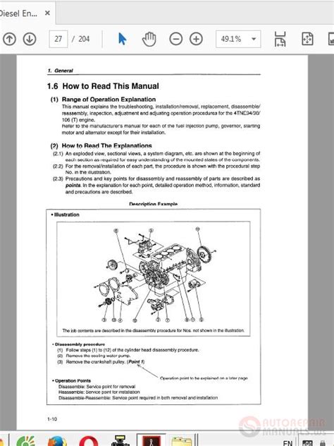 Yanmar komatsu 4d94 98 106e diesel engine workshop service repair shop manual. - Handbuch für instruktorenlösungen für prinzipien des betriebsmanagements.