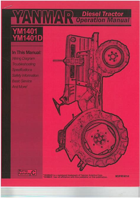 Yanmar ym1401d.  This Manual Includes The Following Types Of Information: Professi...