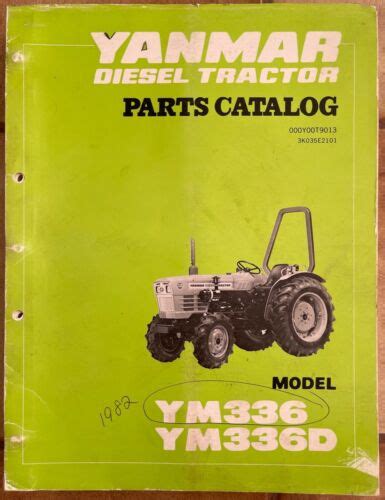 Yanmar ym336 ym336d tractor parts catalog manual. - Bo xi tutorial o manuale utente.