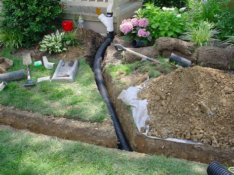 Yard drainage solutions. Start by creating a channel that will carry the water downhill and away from the affected area. Then, use landscape fabric and rocks of assorted sizes to armor the sides of the channel. Finish it ... 