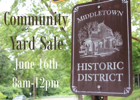 Yard sales middletown de. Brick Mill Farm Community Yard Sale Middletown: 0.01 mi: Rolling Meadows Community Event Bear: 7.51 mi: 301 Meadow Glen Yardsale!! Bear: 7.62 mi: Book Sale at the Library (Town Wide Yard Sale) Delaware City: 8.99 mi: 33rd Annual GIGANTIC Town-Wide Yard Sale! Delaware City: 9.02 mi: GIGANTIC Multi-Family Yard Sale! Delaware City: 9.08 mi: Large ... 