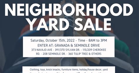 Sep 8, 2023 · Garage/Yard Sale Garage Sale, Moving Sale & Multiple Homes On Rock Springs Way - Azalea Ridge Where: 1933 Rock Springs Way , Middleburg , FL , 32068 .