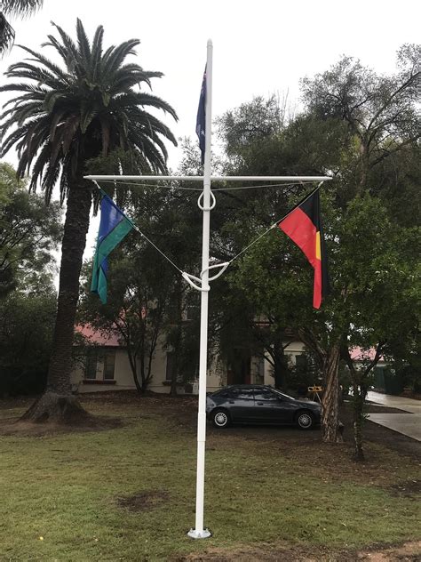 Yardarm flagpoles available in a range of sizes and finishes