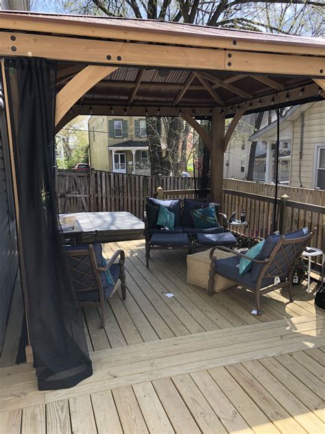 Yardistry. Meridian 12 ft. x 20 ft. Premium Cedar Outdoor Patio Shade Gazebo with Architectural Posts and Brown Aluminum Roof ... $ 2424. 00 /box. Mondawe. 12 ft. x 20 ft. Outdoor Aluminium Frame Patio Gazebo Canopy Tent Shelter with Iron Hardtop Roof,Curtain Netiing Pavilion. Add to Cart. Compare. More Options Available $ 5148. 00 (8) CANOPIA .... 