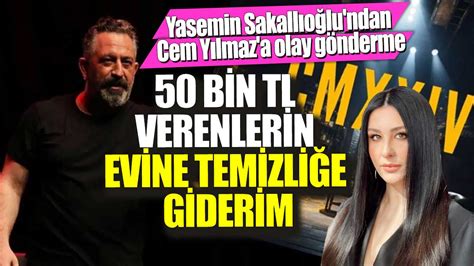 Yasemin Sakallıoğlu''ndan ''Cem Yılmaz'' göndermesi: ''Ben 50 bin lira verip gülemem''