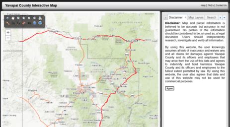Yavapai County Interactive Mapping application allows you to view maps and parcel ownership information, improvements, sales, taxes, and valuation