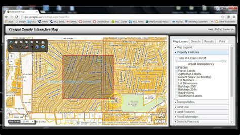 Yavapai County Interactive Mapping application allows 