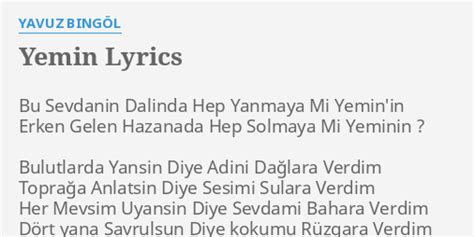 Yavuz Bingöl Türlü Türlü lyrics Lyrics Translate.