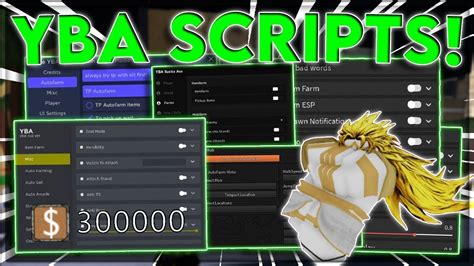 Yba script. Main Roblox is a great platform you can play your favorite anime-inspired games, from One Piece, Dragon Ball Z, and Naruto.Your Bizarre Adventure is inspired by popular JoJo's Bizarre Adventure, where you go on your own crazy adventure, to become the ultimate Stand user, just like Joseph Joestar!. If you're new to YBA, then the codes … 