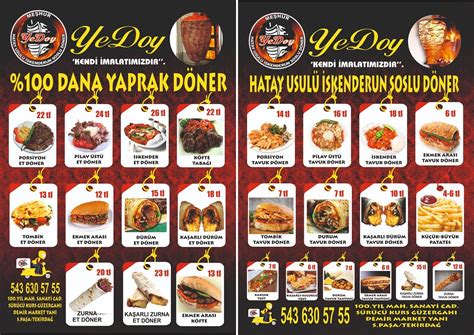 YeDoy Döner Facebook.