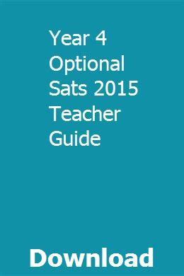 Year 4 optional sats 2015 teacher guide. - Handbook of religion and mental health.