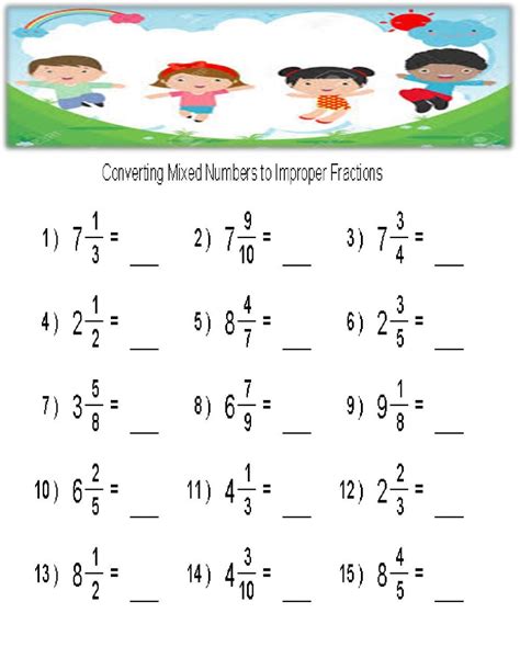 Year 5 Converting an Improper Fraction to a Mixed Number