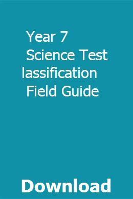 Year 7 science test classification field guide. - A guide to ethnic health collections in the united states.