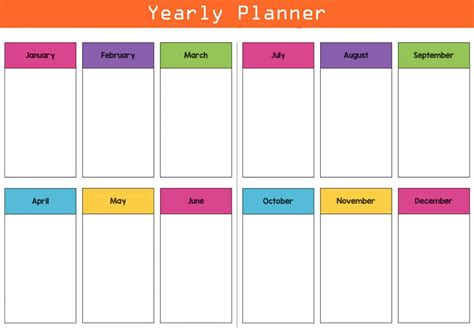 Year Planner Template