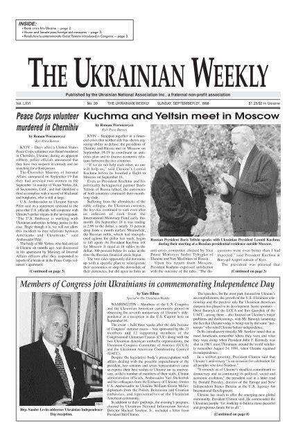 Year in review by The Ukrainian Weekly 1998