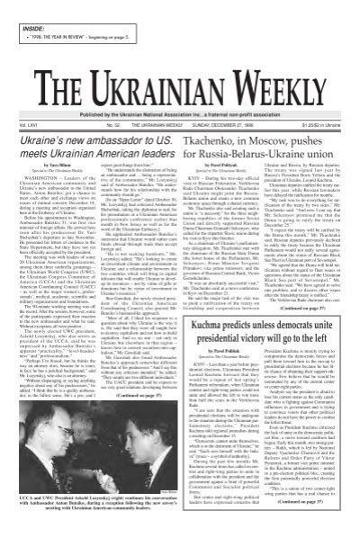 Year in review by The Ukrainian Weekly 1998