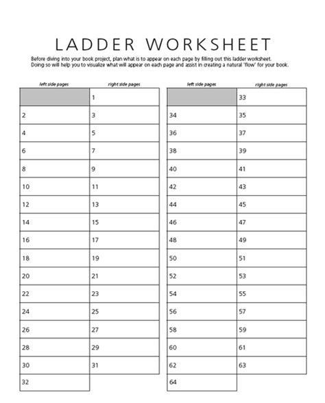 Yearbook Ladder Template