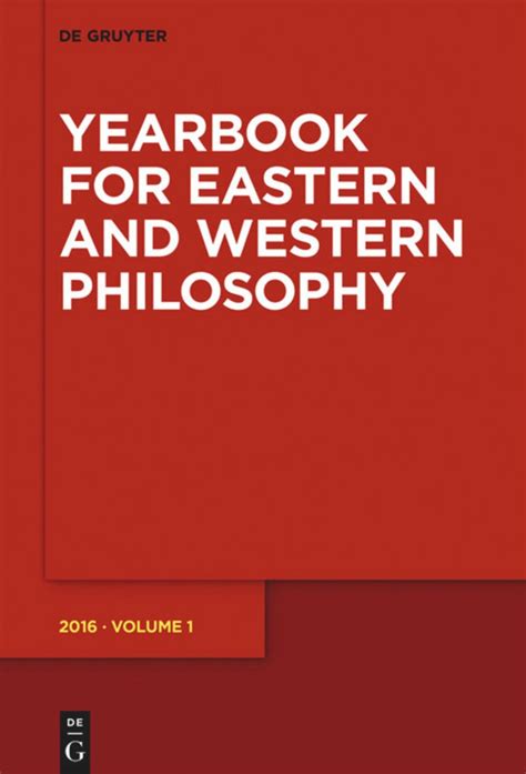 Yearbook for Eastern and Western Philosophy