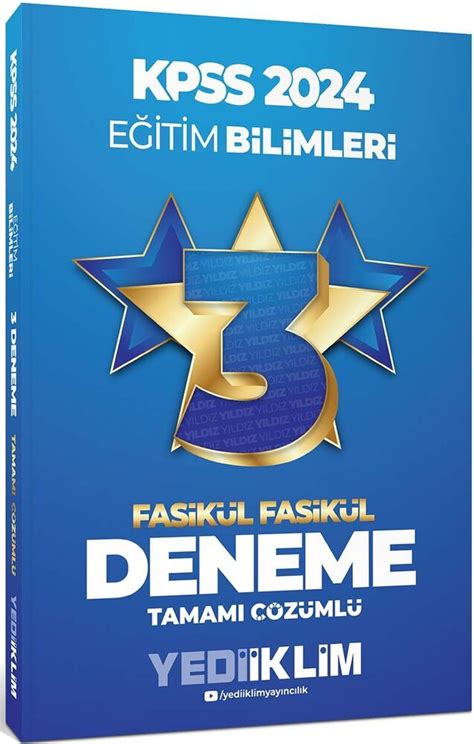 Yediiklim Yayınları 2024 KPSS Eğitim Bilimleri Tamamı Kitabı. 