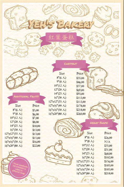 Yeh's bakery menu. Things To Know About Yeh's bakery menu. 
