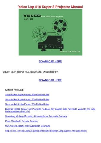 Yelco lsp 510 super 8 projector manual. - Saab 93 head unit fitting guide.