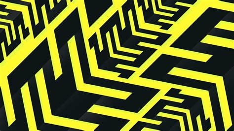 Yellow Black Lines Geometric Shape HD Yellow Wallpapers HD Wallpapers