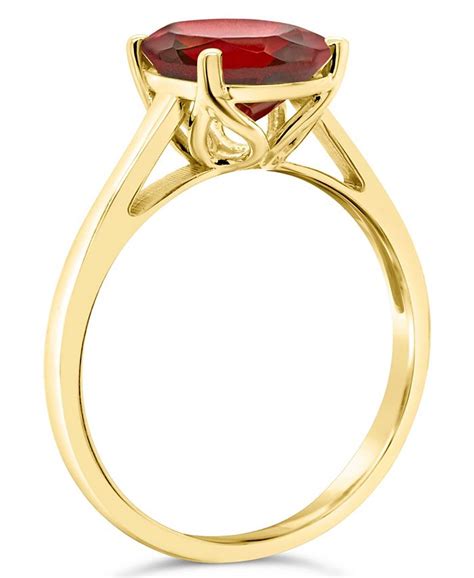 Yellow Gold Garnet Rings - Macy