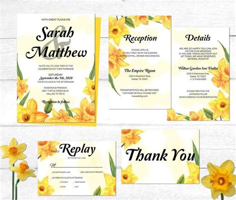 Yellow Wedding Invitations - Etsy