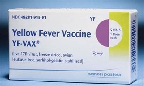 STN: BL 103915. Proper Name: Yellow Fever Vaccine. Tradename: YF-Vax. Manufacturer: Sanofi Pasteur, Inc. Indication: For active immunization of persons 9 months of age and older who: Are living in .... 