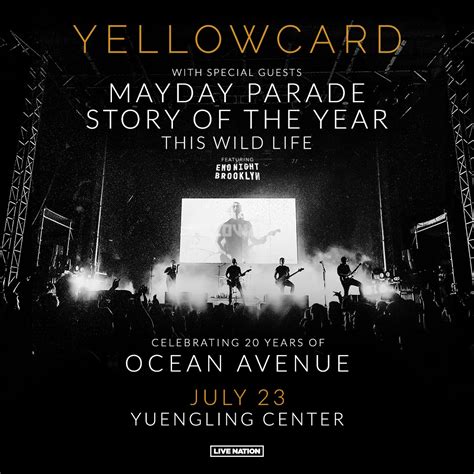 You just need to enter the presale code LPI875HW for tickets to Yellowcard, Mayday Parade, Story of the Year & This Wild Life in Cuyahoga Falls. What Is The Yellowcard, Mayday Parade, Story of the Year & This Wild Life Blossom Music Center Presale Code? Enter IFJS8F as the presale code to get your hands on Yellowcard, Mayday Parade, Story of .... 