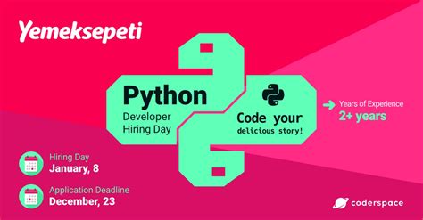 Yemeksepeti Python Developer Hiring Day.
