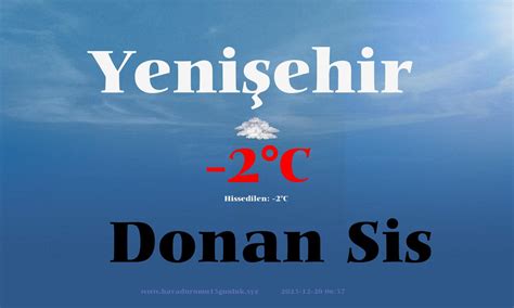 Yenişehir hava durumu saatlik