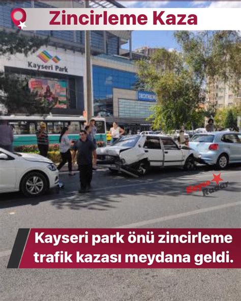 Yeni sanayi çıraklık okulu önü zincirleme kaza By Radar Kayseri. 