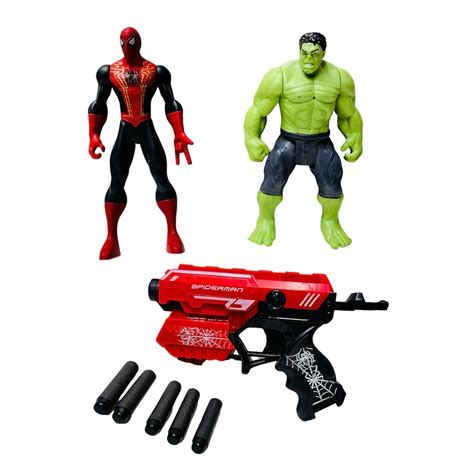 Yenilmezler Işıklı Batman Hulk Örümcek Adam 3'lü Avengers.